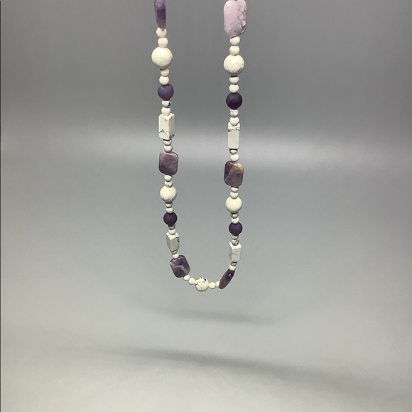Amethyst & Howlite Beaded Boho Necklace - Picture 9 of 9
